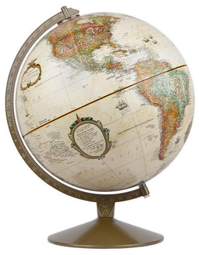 Frankliln world globe Americas