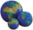 topographical inflatable globes