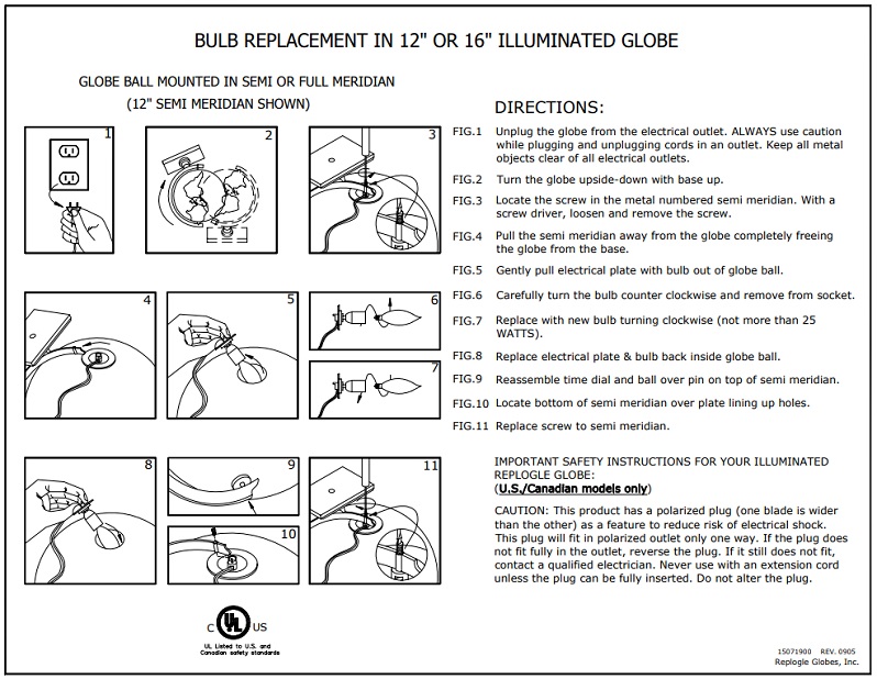 Light Bulb Replacement Instructions For, How To Change Light Bulb In Globe Fixture