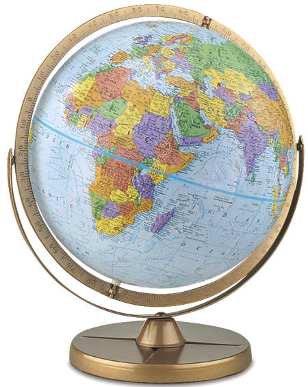 Replogle Globes Pioneer Globe w/ Political Boundaries Educational World Travel 