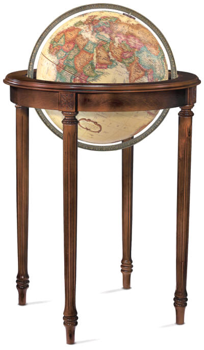 Regency floor standing world globe