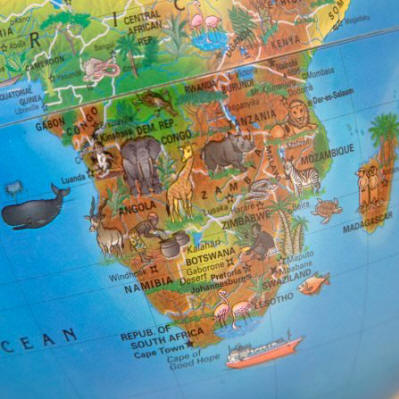 World Globe for Kids Africa Detail