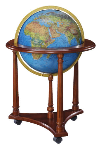 Lafayette Illuminated Floor Stand World Globe By Replogle Globes