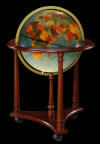 lighted world globe with floor stand