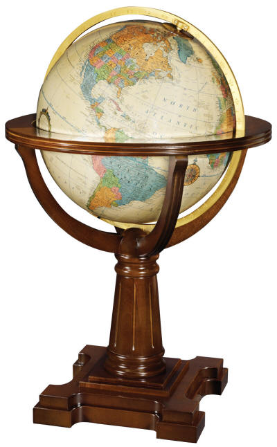 Annapolis Large Illuminated Floor Standing World Globe By