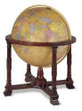 extra large illuminated floor globe beige oceans diplomat