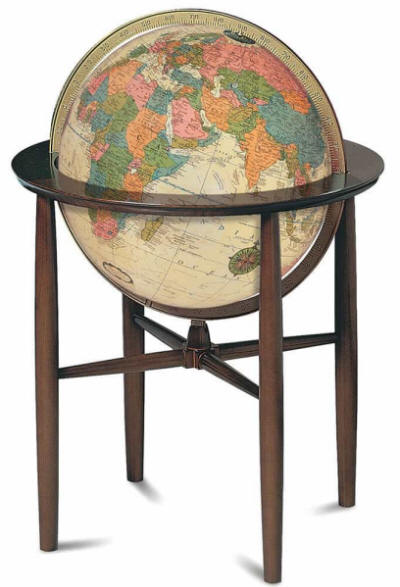 Austin illuminated floor standing world globe 