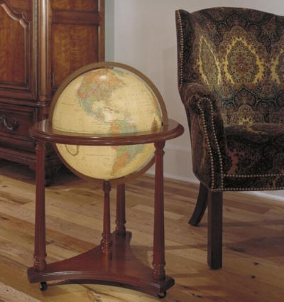 Lafayette illluminated world globe with portable floor stand