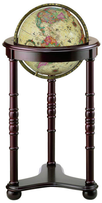 Lancaster illuminated world globe floor stand