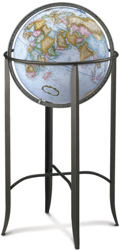 Trafalgar educational floor standing world globe metal base