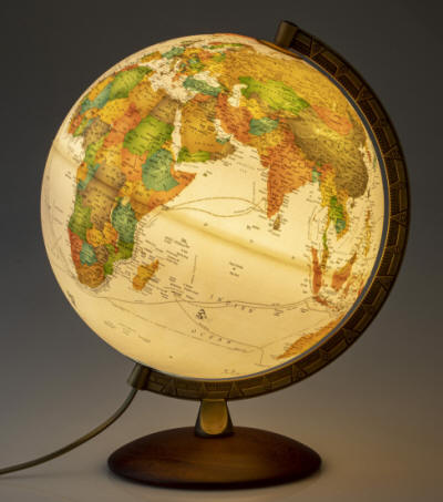 Athens World Globe Illuminated Lit