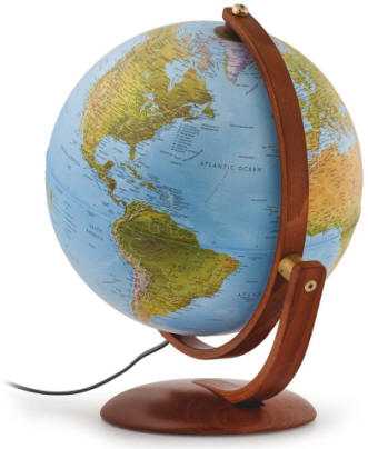 Gibraltar world globe side view