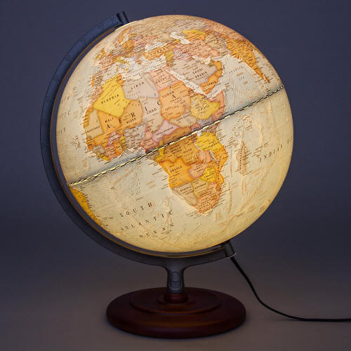 Mariner II illuminated world globe