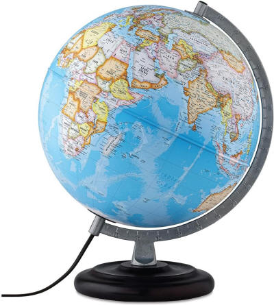 Mariner illuminated world globe desktop