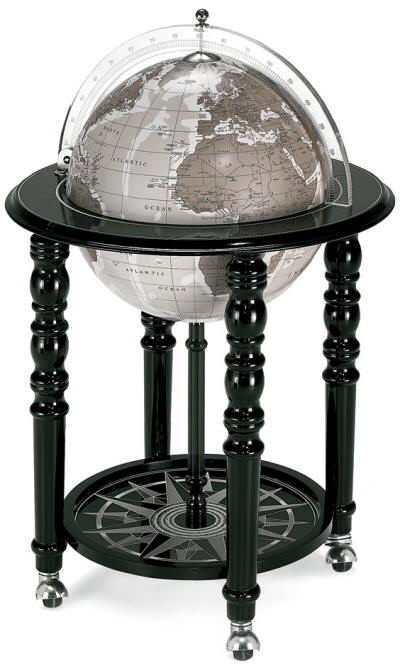 skat Triumferende bomuld Elegance Bar Globe with Black Floor Stand by Zoffoli (Free Shipping)