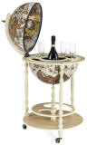 Tucano ivory white globe bar cabinet - product photo - open