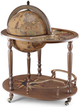  bar globe cart - closed