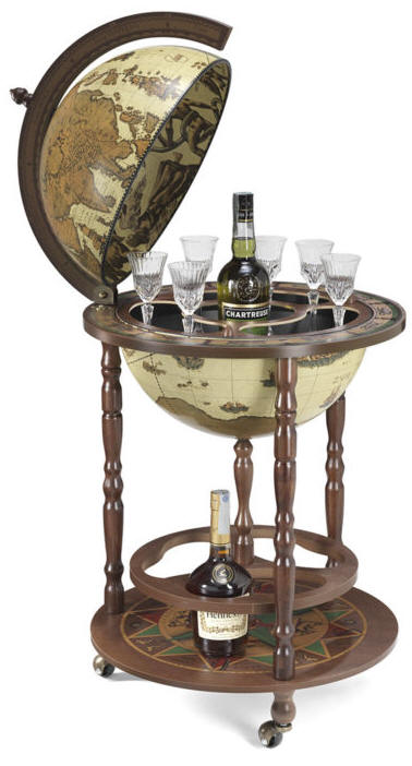 Image of the safari color Giunone floor globe bar