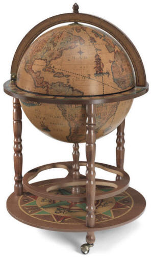 Calipso classic large floor globe bar