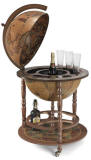 Classic Calipso large floor globe bar