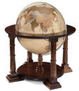 Mercatore large floor standing world globe on wood base