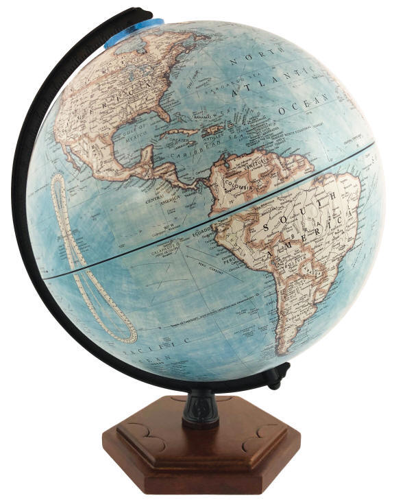 Palermo desktop world globe blue oceans